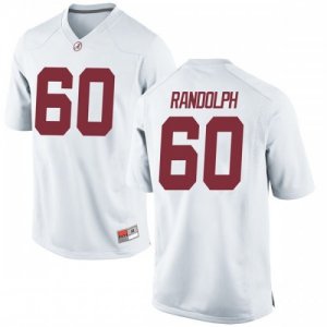 Youth Alabama Crimson Tide #60 Kendall Randolph White Game NCAA College Football Jersey 2403DBBW1